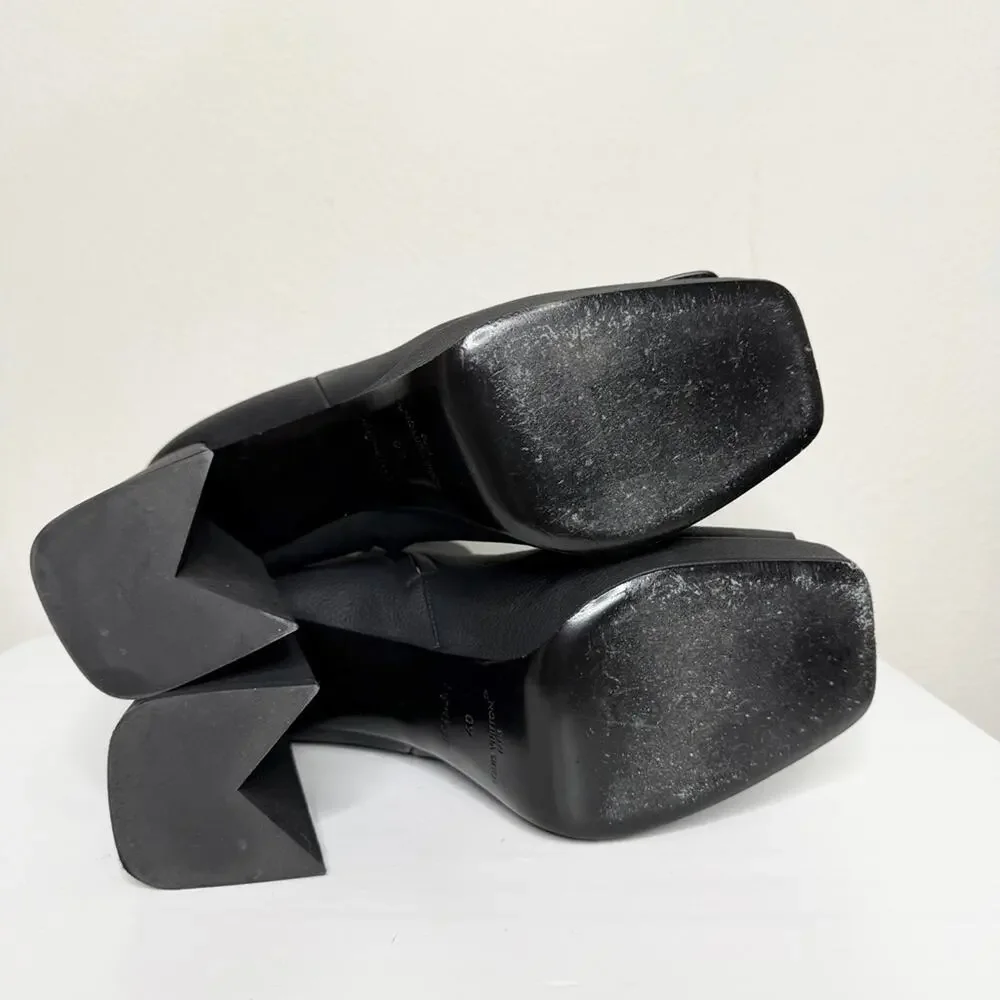 Louis Vuitton Shake Platform Ankle Boot in Black Grained Calf Leather Size 40 - Picture 8 of 11